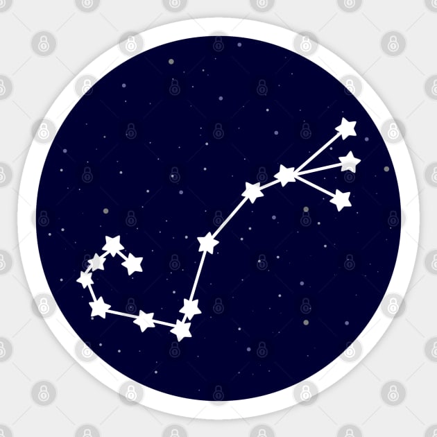 Scorpio Zodiac Constellation Sticker by lulubee